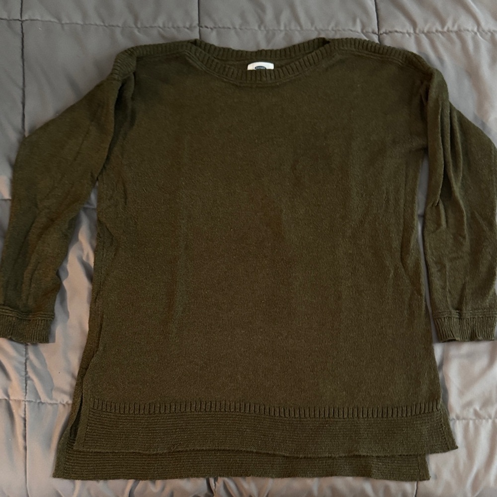 Old Navy Dark Olive Women's Crew Neck Sweater
